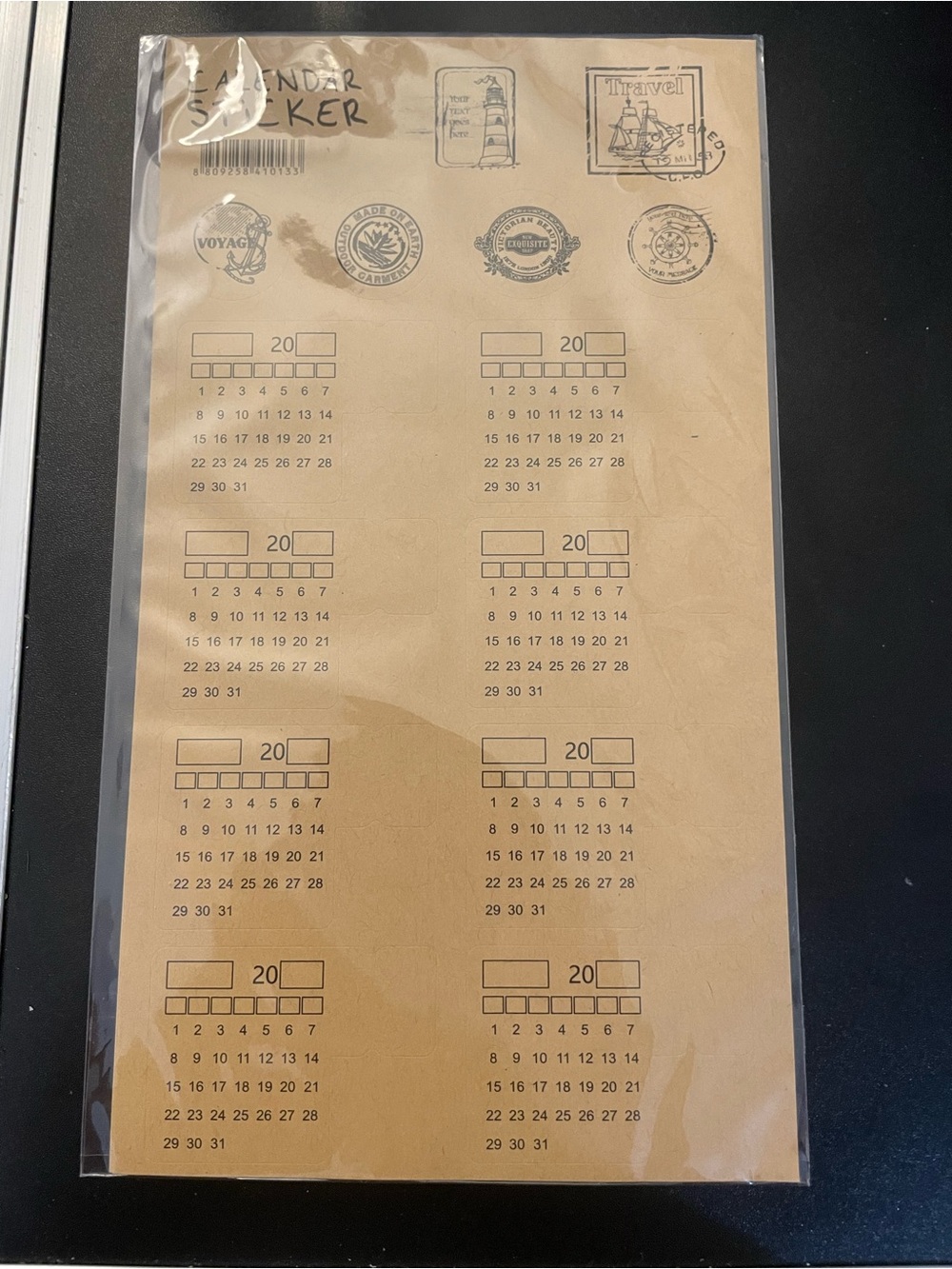 Blank Kraft Calendar Wall Decor - Brown
